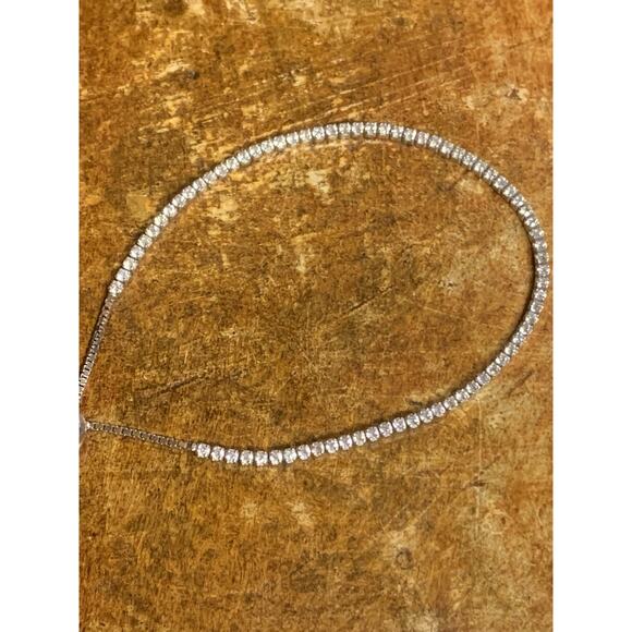 Silver and CZ Adjustable Tennis Bracelet - Picture 6 of 7